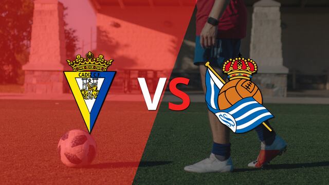 Termina el primer tiempo con una victoria para Real Sociedad vs Cádiz por 1-0