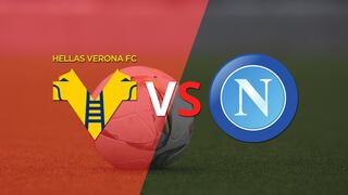 Termina el primer tiempo con una victoria para Napoli vs Hellas Verona por 2-1