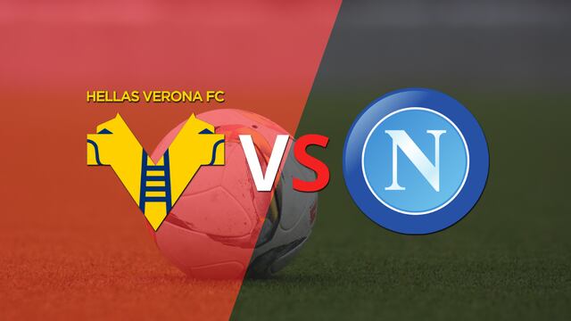 Termina el primer tiempo con una victoria para Napoli vs Hellas Verona por 2-1