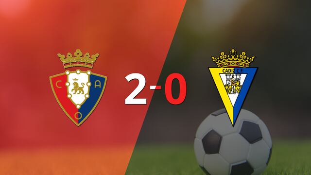 Victoria en casa de Osasuna ante Cádiz por 2-0