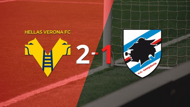 Hellas Verona logró una victoria de local por 2 a 1 frente a Sampdoria