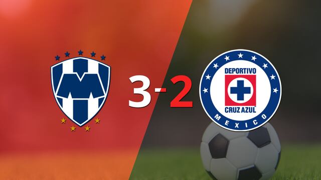 Con una mínima ventaja, CF Monterrey venció a Cruz Azul en un duelo lleno de goles