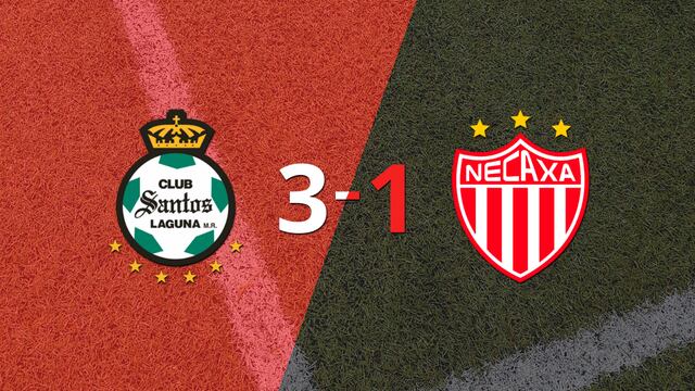 Gran victoria de Santos Laguna sobre Necaxa por 3-1