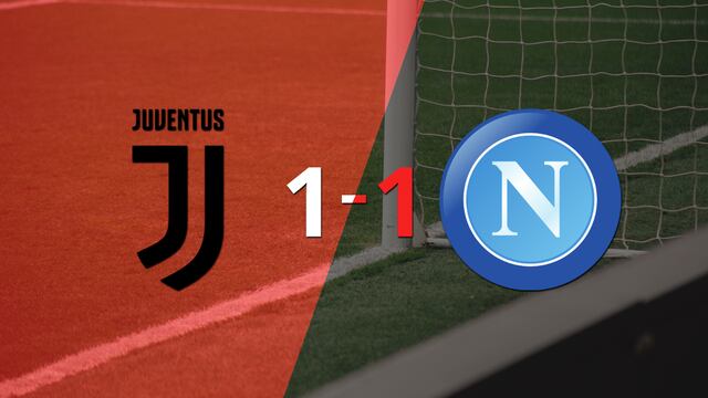 Juventus y Napoli se repartieron los puntos en un 1 a 1