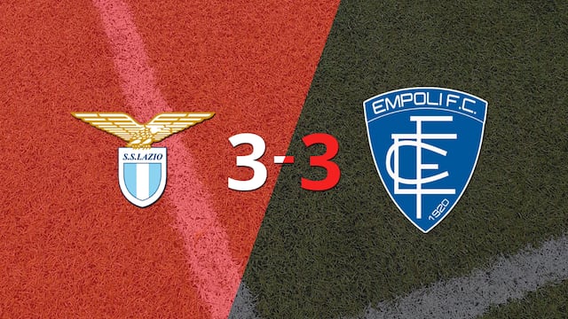 Empoli gana a Lazio por 3 a 2