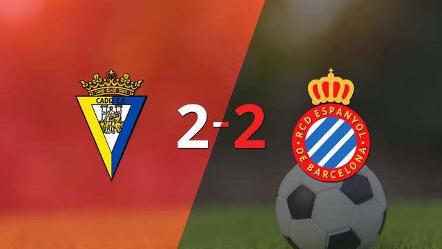 Termina el primer tiempo con una victoria para Espanyol vs Cádiz por 1-0