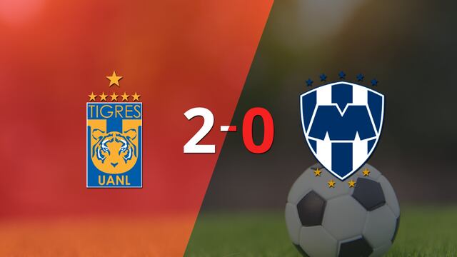 Tigres marcó dos veces en la victoria ante CF Monterrey en el Volcán