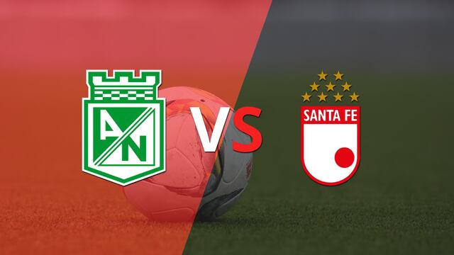 Termina el primer tiempo con una victoria para At. Nacional vs Santa Fe por 2-1