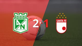 At. Nacional consiguió una victoria en casa por 2 a 1 ante Santa Fe