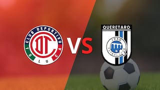 Termina el primer tiempo con una victoria para Toluca FC vs Querétaro por 2-0