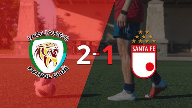 Con dos goles de Pablo Rojas, Jaguares venció a Santa Fe