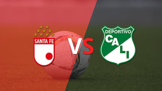 Santa Fe busca mantener la ventaja ante Deportivo Cali en la etapa complementaria