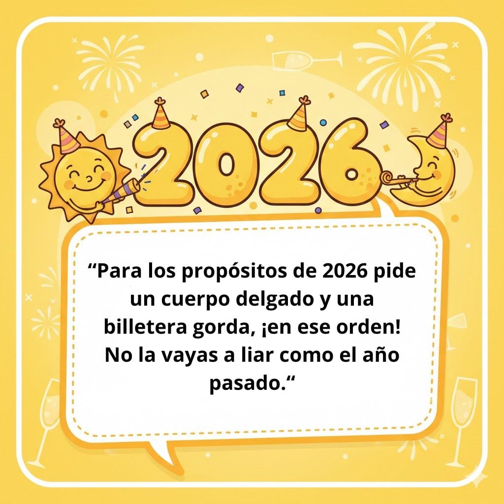 ESTADOS UNIDOS, 31/12/2025.- Mi plan para el Año Nuevo: 1) Comer. 2) Beber. 3) Repetir hasta olvidar mis propósitos. FOTO DE CANVA.COM