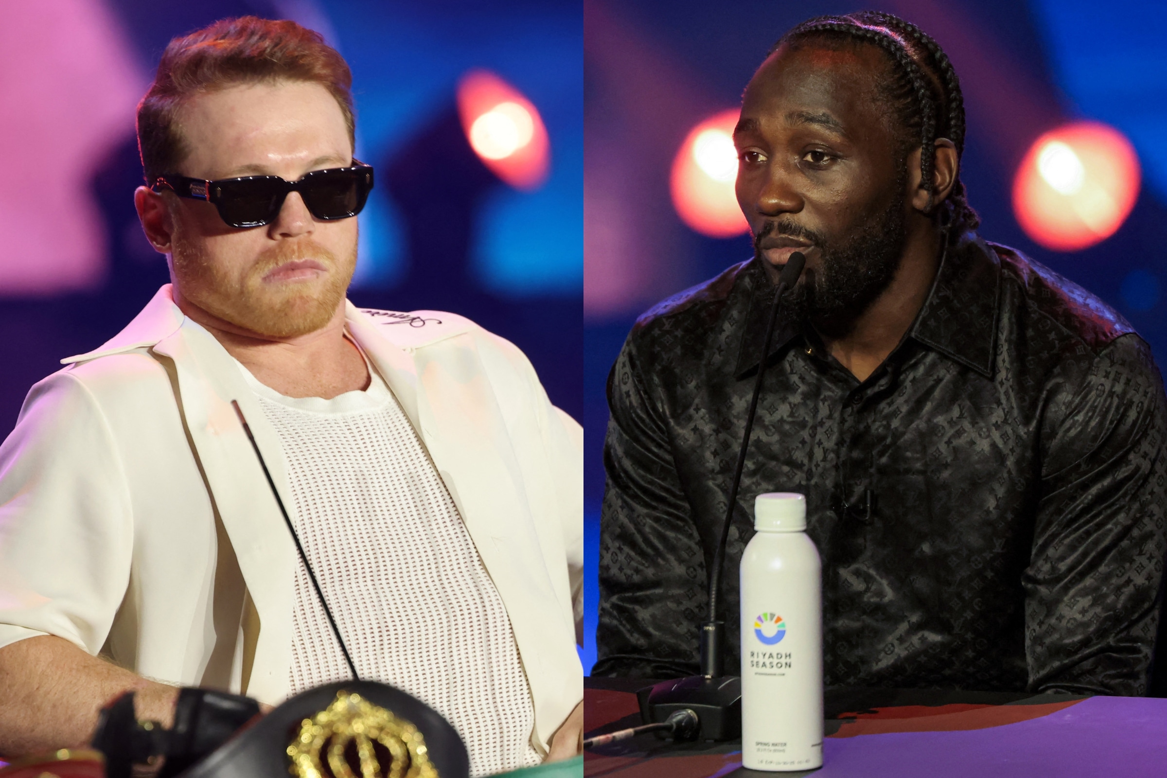 Canelo Álvarez and Terence Crawford will clash on Saturday, Sept. 13, at Allegiant Stadium in Las Vegas for the undisputed super middleweight championship. (Photos: AFP)
