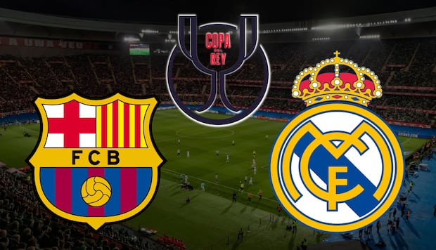 Barcelona y Real Madrid se miden cara a cara por el título de la Copa del Rey en una final imperdible en Sevilla. (Foto: BeFunky / Andrés Manrique)