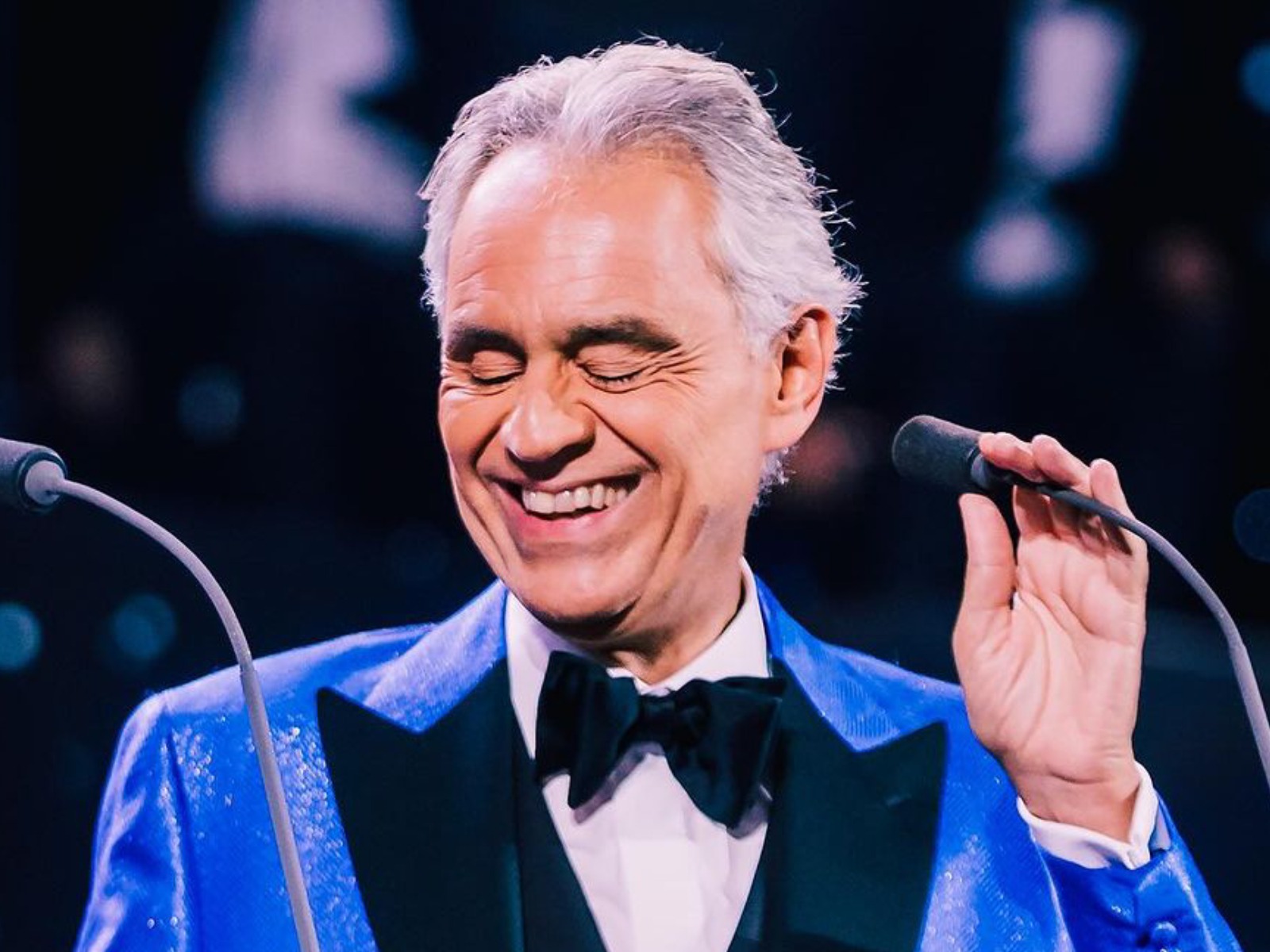 Andrea Bocelli durante su presentación en el Festival de Viña del Mar en Chile (Foto. Festival de Viña del Mar / Instagram)