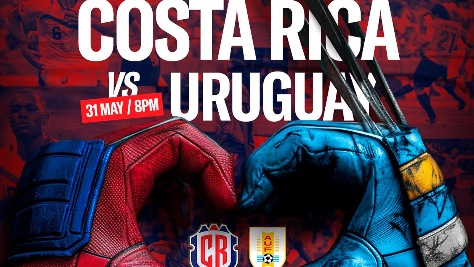 Uruguay vs. Costa Rica se enfrentarán en un amistoso internacional en San José de Costa Rica. (Diseño: Selección de Costa Rica)