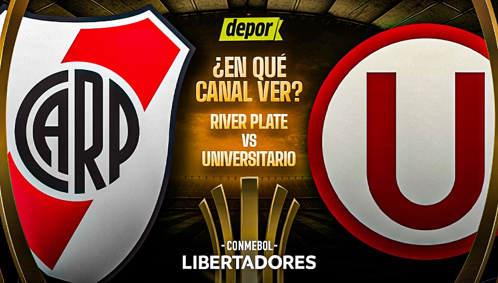 River y Universitario se enfrentan por la Copa Libertadores: canales para ver el partido. (Diseño: Christian Marlow)