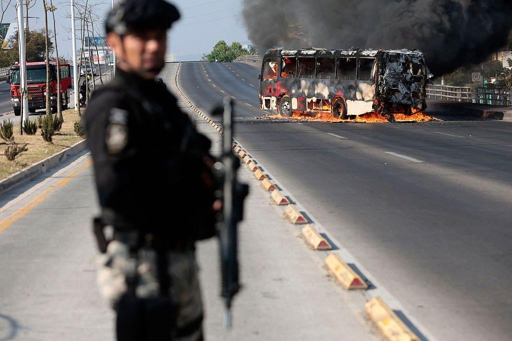 Guadalajara, la segunda ciudad más grande de México, tuvo varios bloqueos. (Foto: Getty Images)