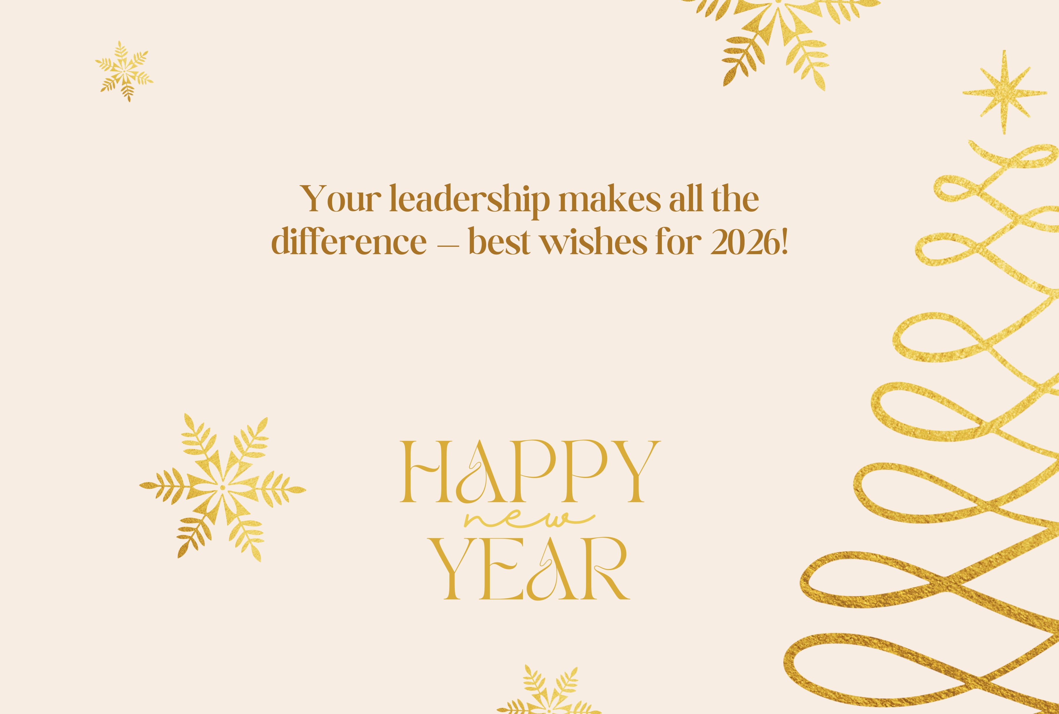 "Your leadership makes all the difference - best wishes for 2026!" | Photo by canva.com / Depor