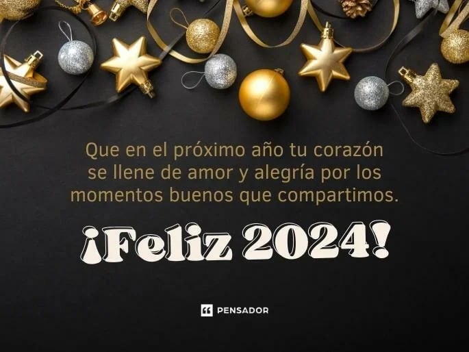 Imágenes con frases para la celebración del Año Nuevo 2024. (Foto: Internet)