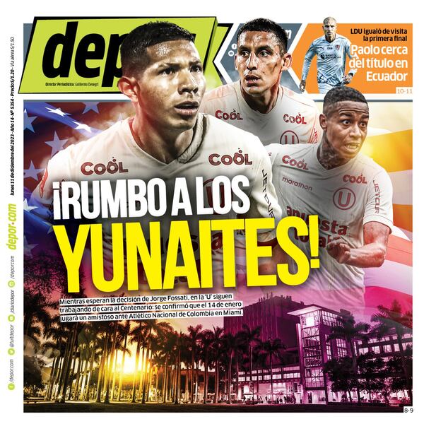 La portada impresa de hoy.