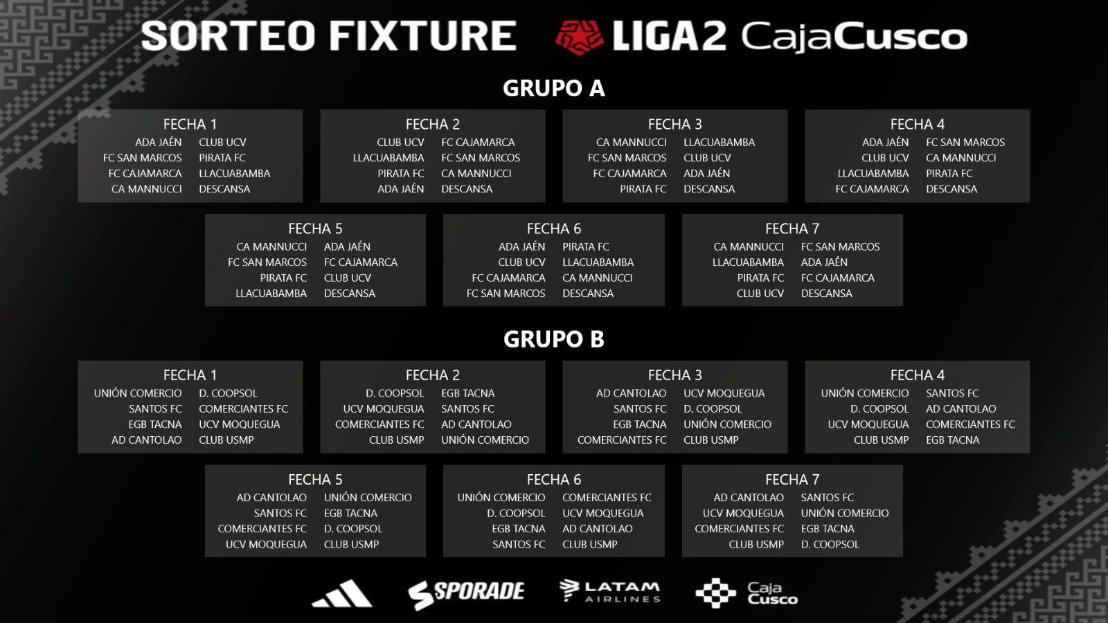 Así quedó el fixture de la Liga 2.