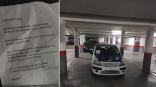 Conductor estaciona mal su auto y recibe la nota más original de todas