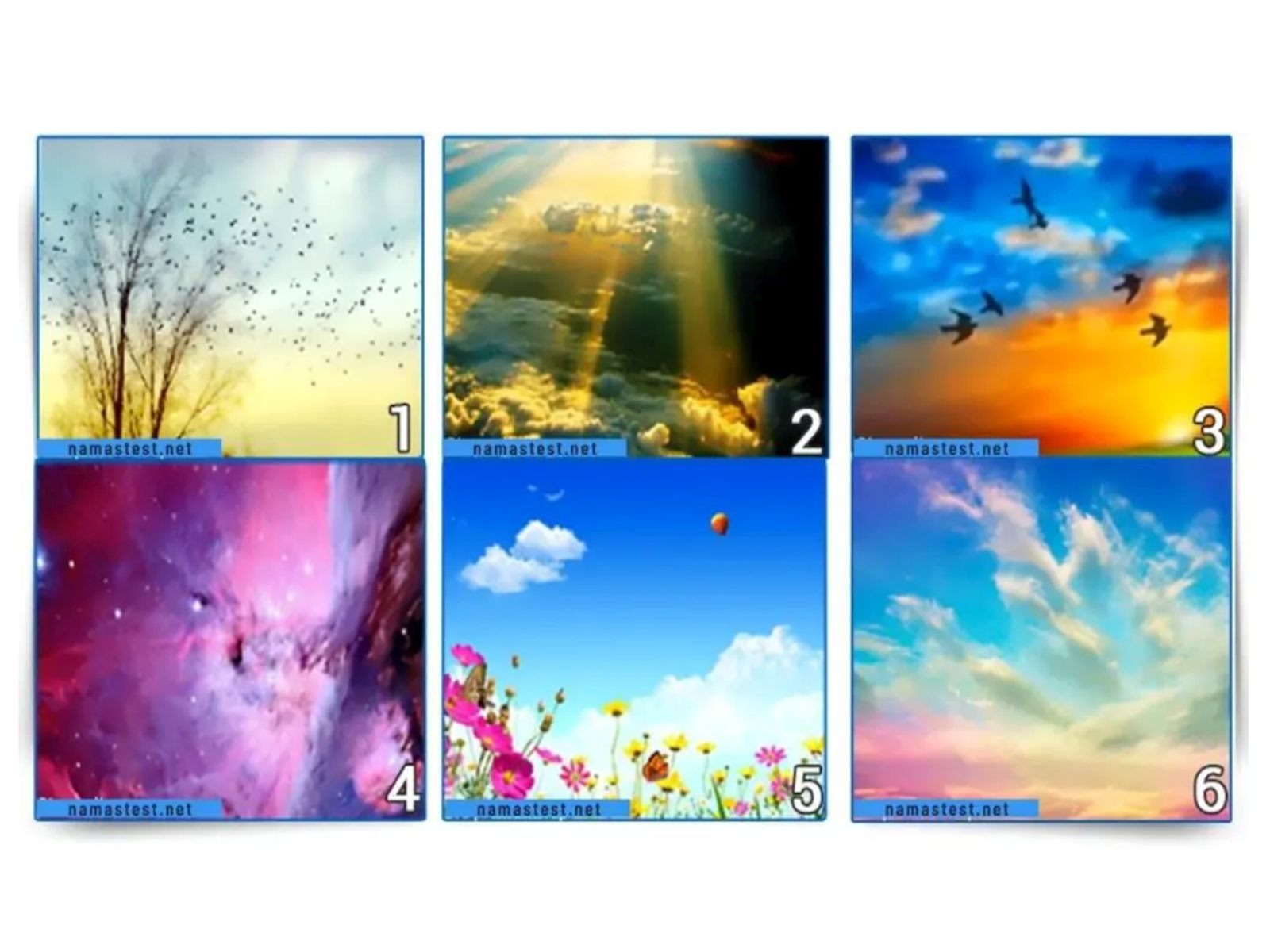 TEST VISUAL | Esta imagen muestra varios tipos de cielo. Escoge uno. (Foto: namastest.net)