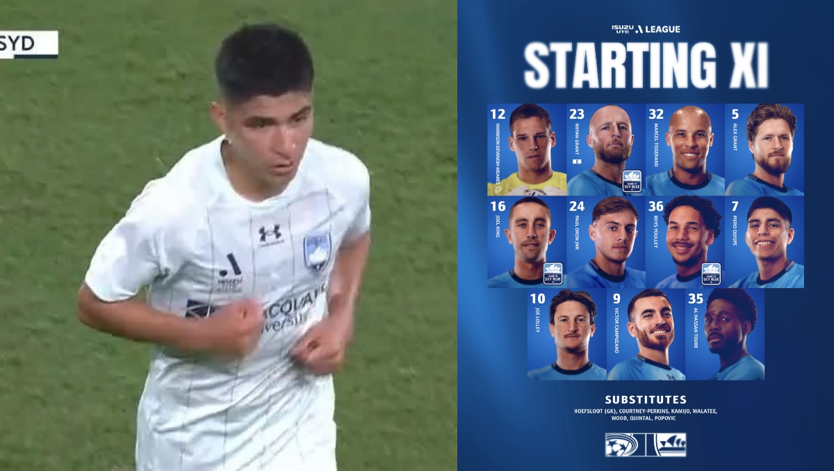 Piero Quispe debutó en derrota del Sydney FC frente a Adelaide United. (Foto: Captura Youtube | Sydney FC)