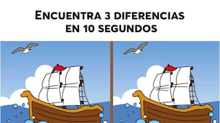 Este desafío visual te reta a encontrar las 3 diferencias entre los dos barcos que navegan en el mar en tan solo 10 segundos
