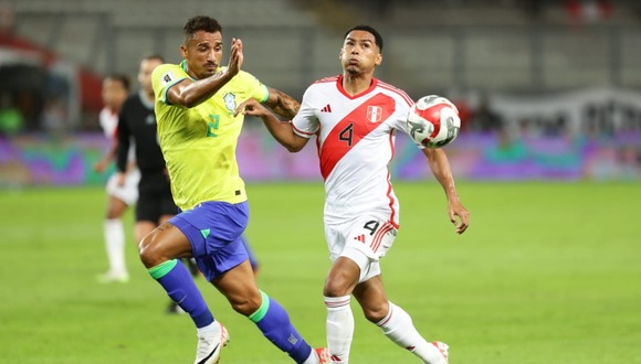 Marcos López disputó los noventa minutos del duelo entre Perú y Brasil. (Foto: Jesús Saucedo / GEC)