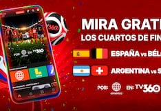 ¡Cuartos de final gratis: mira España vs. Bélgica y Argentina vs. Suiza por TV360!