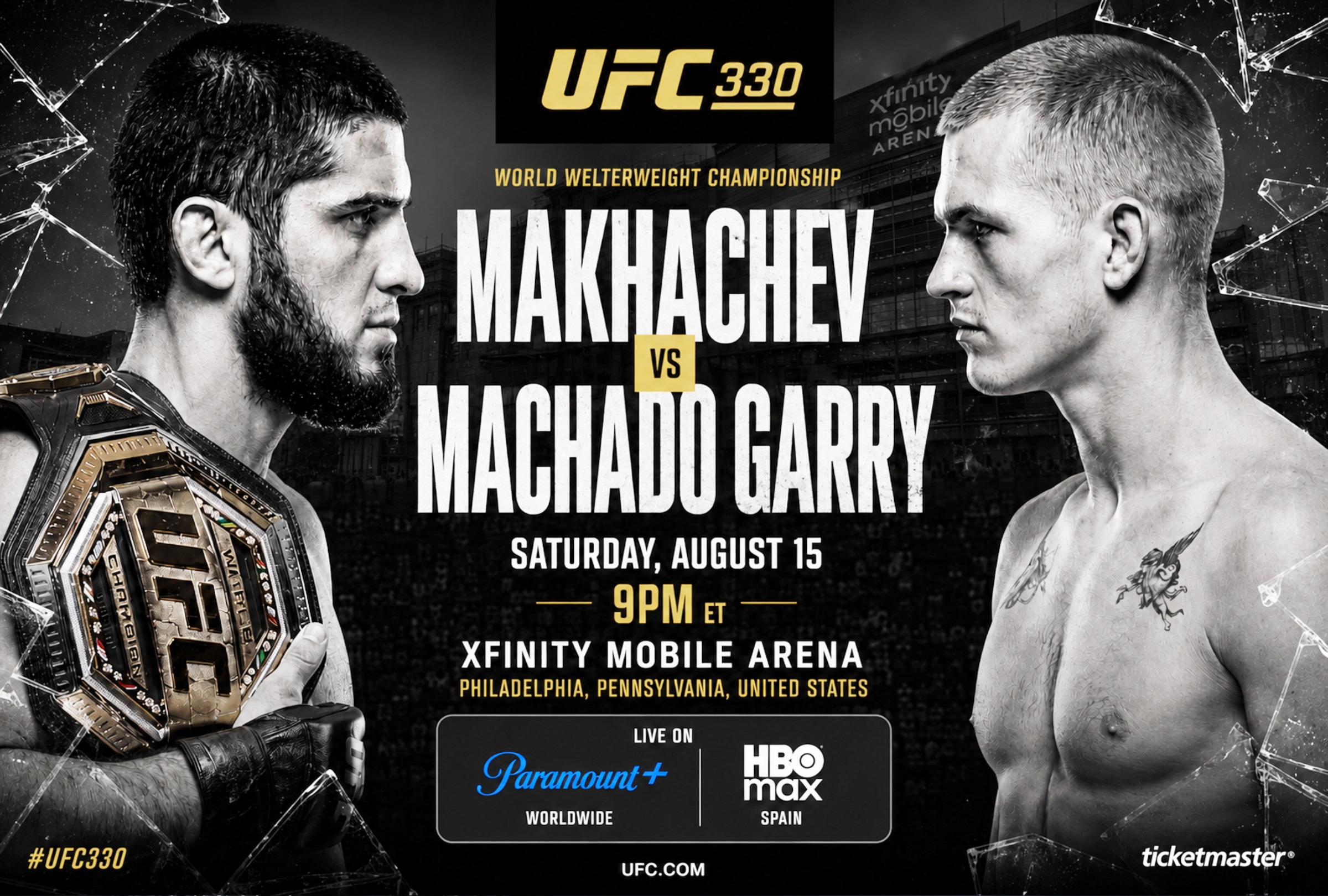 PHILADELPHIA, PENSYLVANIA (UNITED STATES), 15/08/2026.- Who won Islam Makhachev vs. Ian Machado Garry? Get the UFC 330 main event result and complete winners from the fight card. PHOTO BY UFC.COM