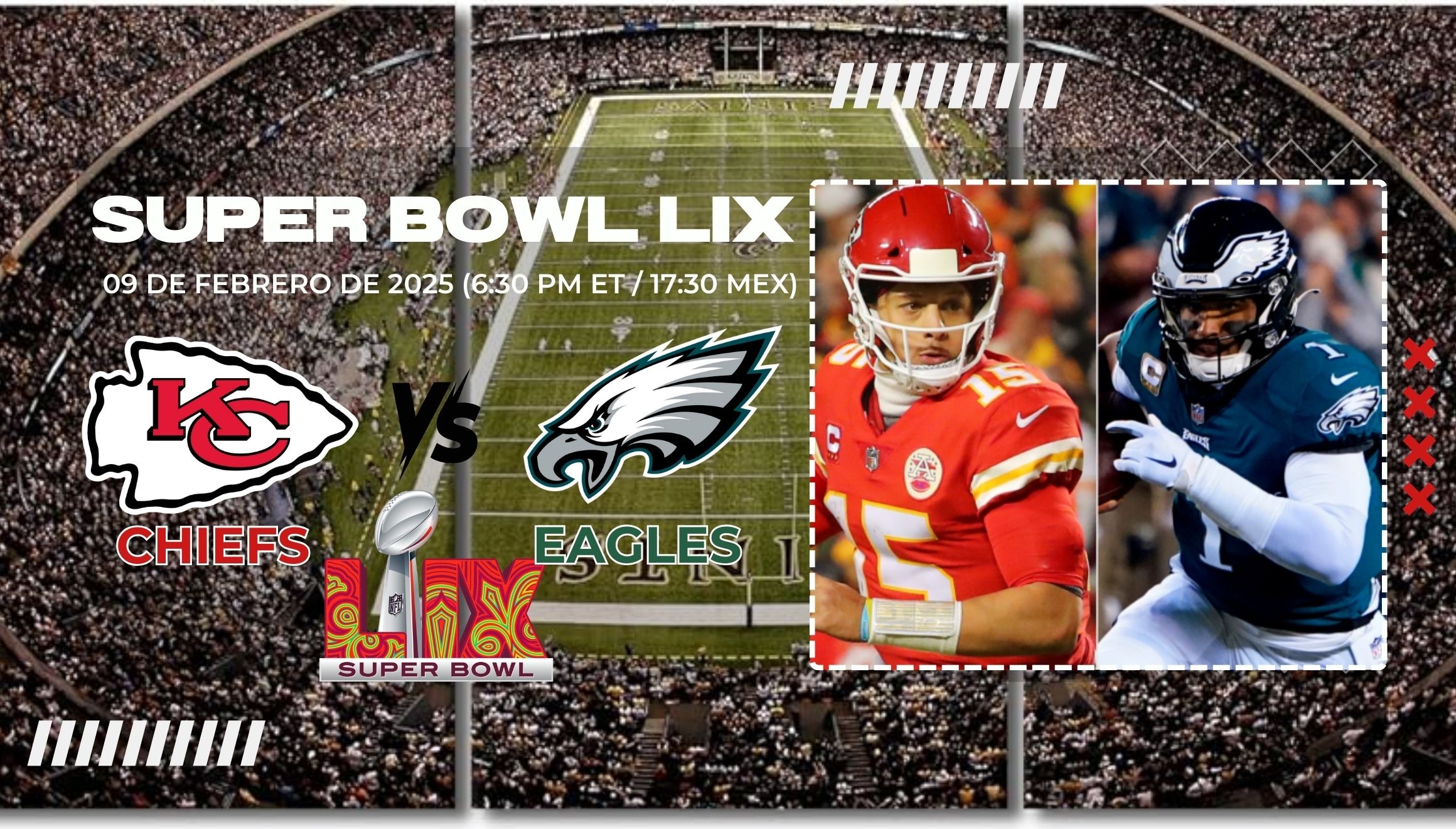 Kansas City Chiefs and Philaldelphia Eagles to decide new NFL champion during Super Bowl LIX (Photo: AFP)