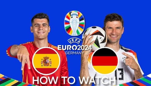 It was a clash of the Euro 2024 titans! Find out the start time, the TV channels and the live streaming options that were available to watch Spain vs. Germany for the quarterfinals. | Photo by Canva / Depor Composition