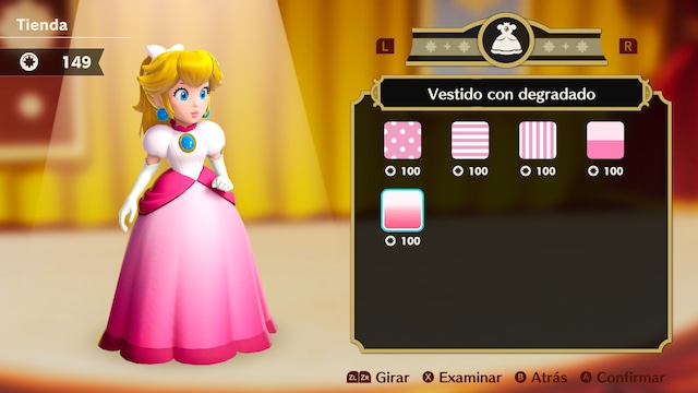 El título de Nintendo se plantea como una obra teatral, en donde el papel protagónico lo tiene la princesa Peach.