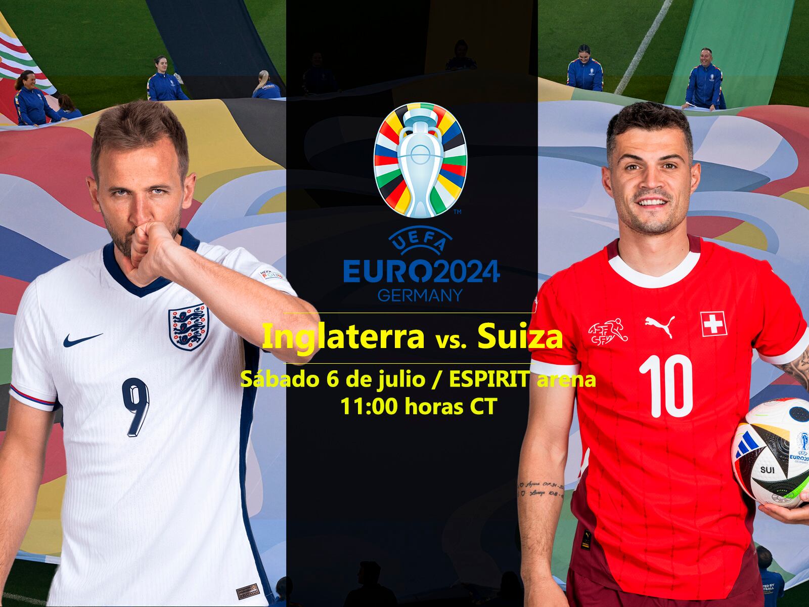 Conoce a continuación horarios y canales de televisión que transmitirán Inglaterra vs. Suiza por TV y vía online.| Foto: AFP / Composición: Héctor Honores