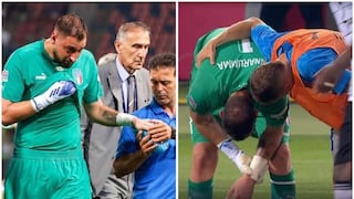 Lágrimas de dolor: Donnarumma se lesionó en la última jugada del Italia vs. Alemania