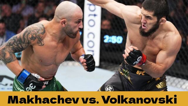 Islam Makhachev venció a Alexander Volkanovski por KO y retiene el Campeonato 