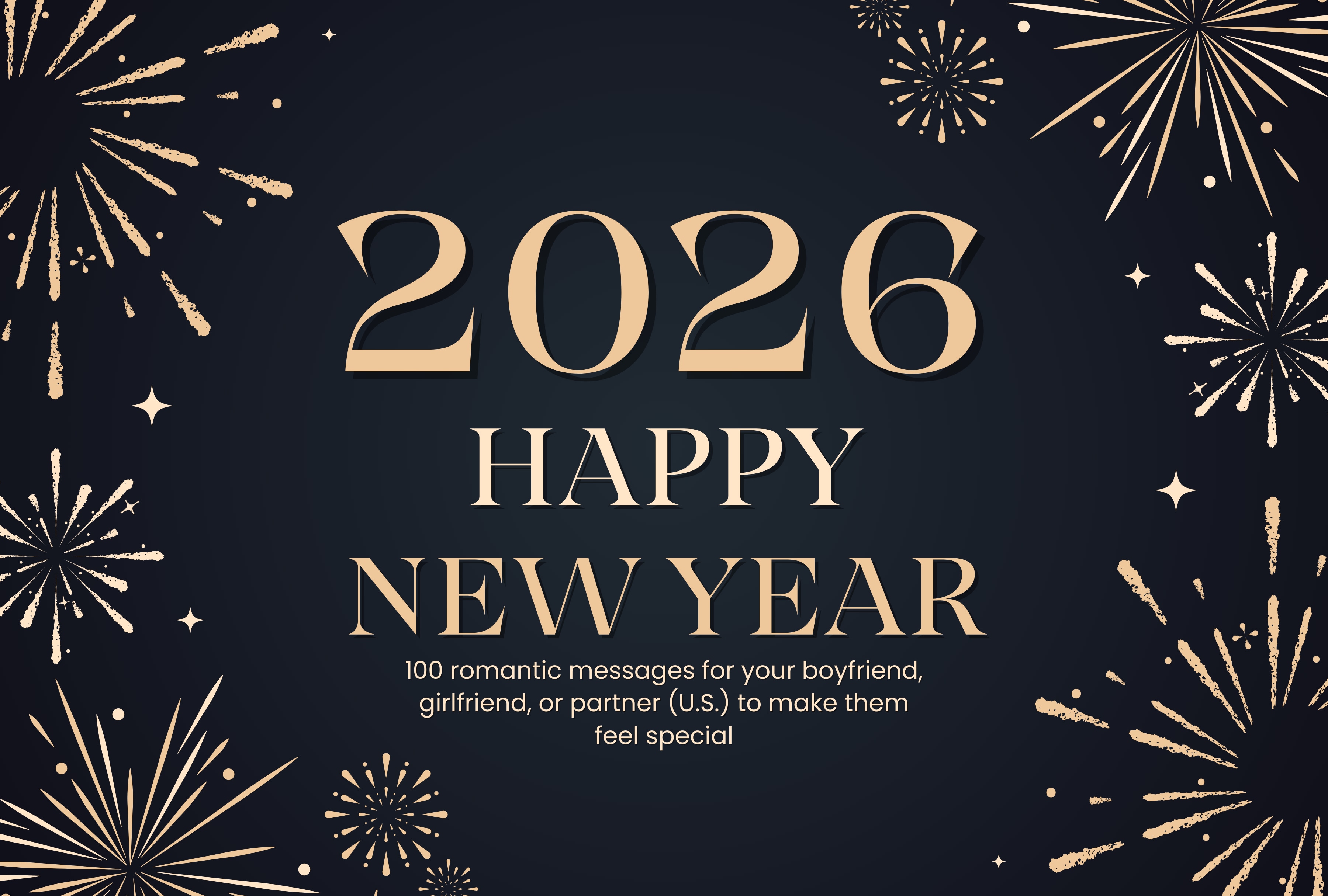 Express your love with romantic New Year's 2026 messages for your partner. Dedicate them with affection and make this start to the year unforgettable and full of love. | Photo by canva.com / Depor