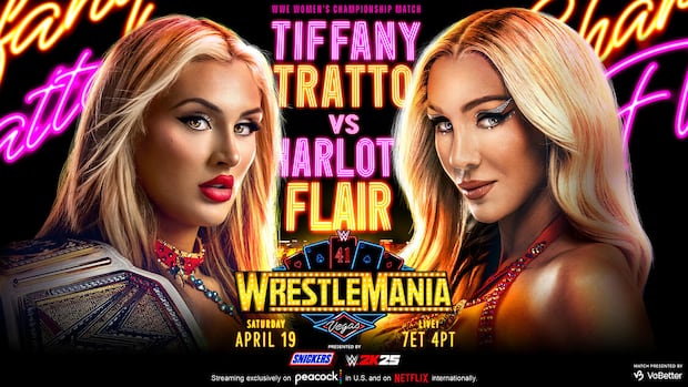 El Campeonato Femenino de WWE estará en juego cuando Tiffany Stratton defienda su título contra Charlotte Flair, ganadora del Royal Rumble 2025. | Crédito: WWE