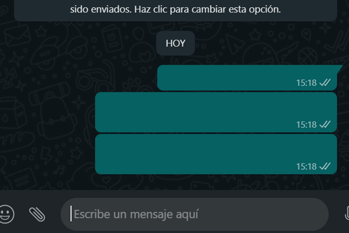 De esta manera se verán todos tus mensajes en caso actives los textos invisibles en WhatsApp. (Foto: MAG)