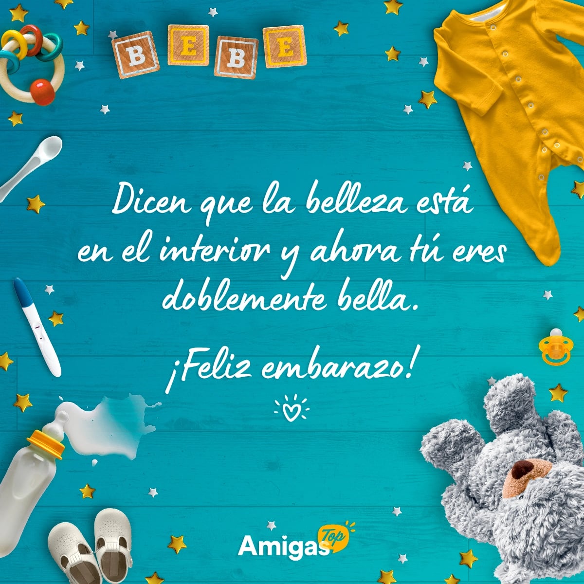 Imágenes para felicitar la llegada o el nacimiento de un bebé. (Foto: amigas.top)