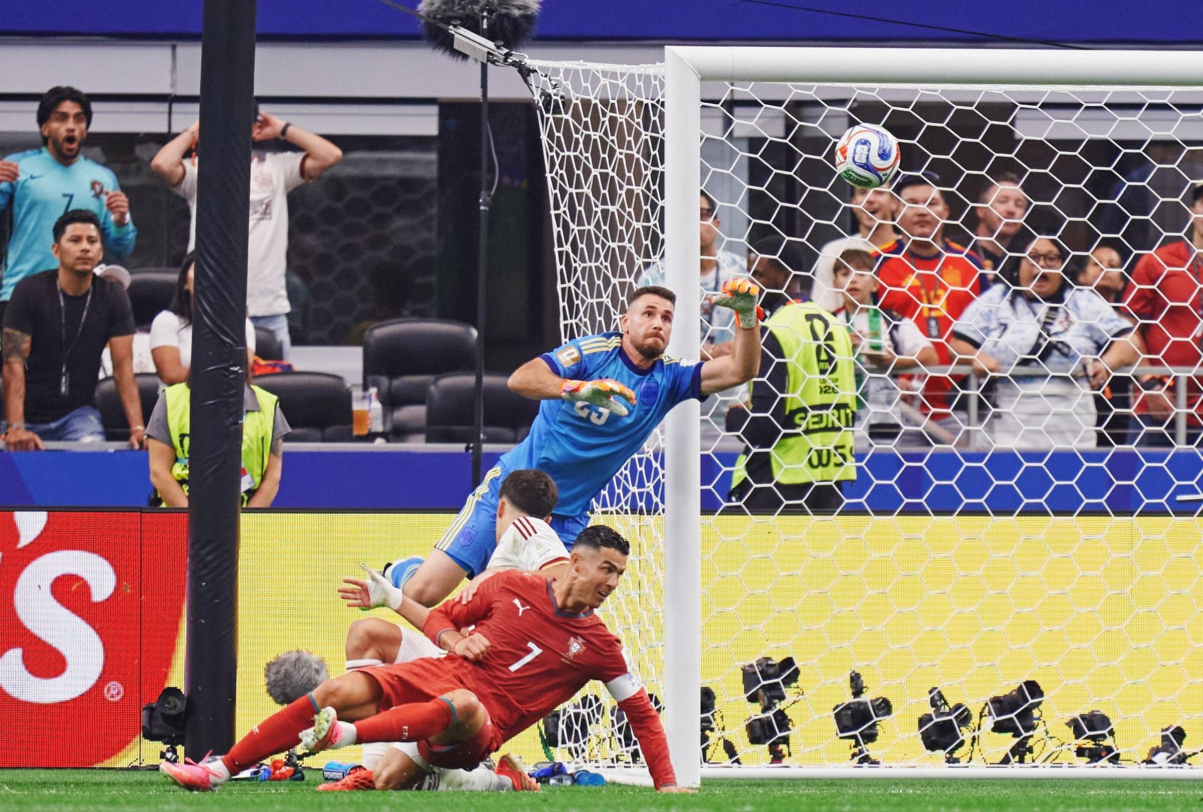 ARLINGTON, TEXAS, (ESTADOS UNIDOS), 06/07/2026.- ¿Quién ganó? y resultado del partido Portugal vs. España con Cristiano Ronaldo por los octavos de final del Mundial 2026, desde AT&T Stadium (Estadio Dallas), Estados Unidos. FOTO: X de la Selección de España.