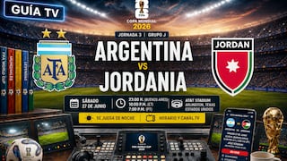 Canal de TV que transmite el partido Argentina vs. Jordania por el Mundial 2026