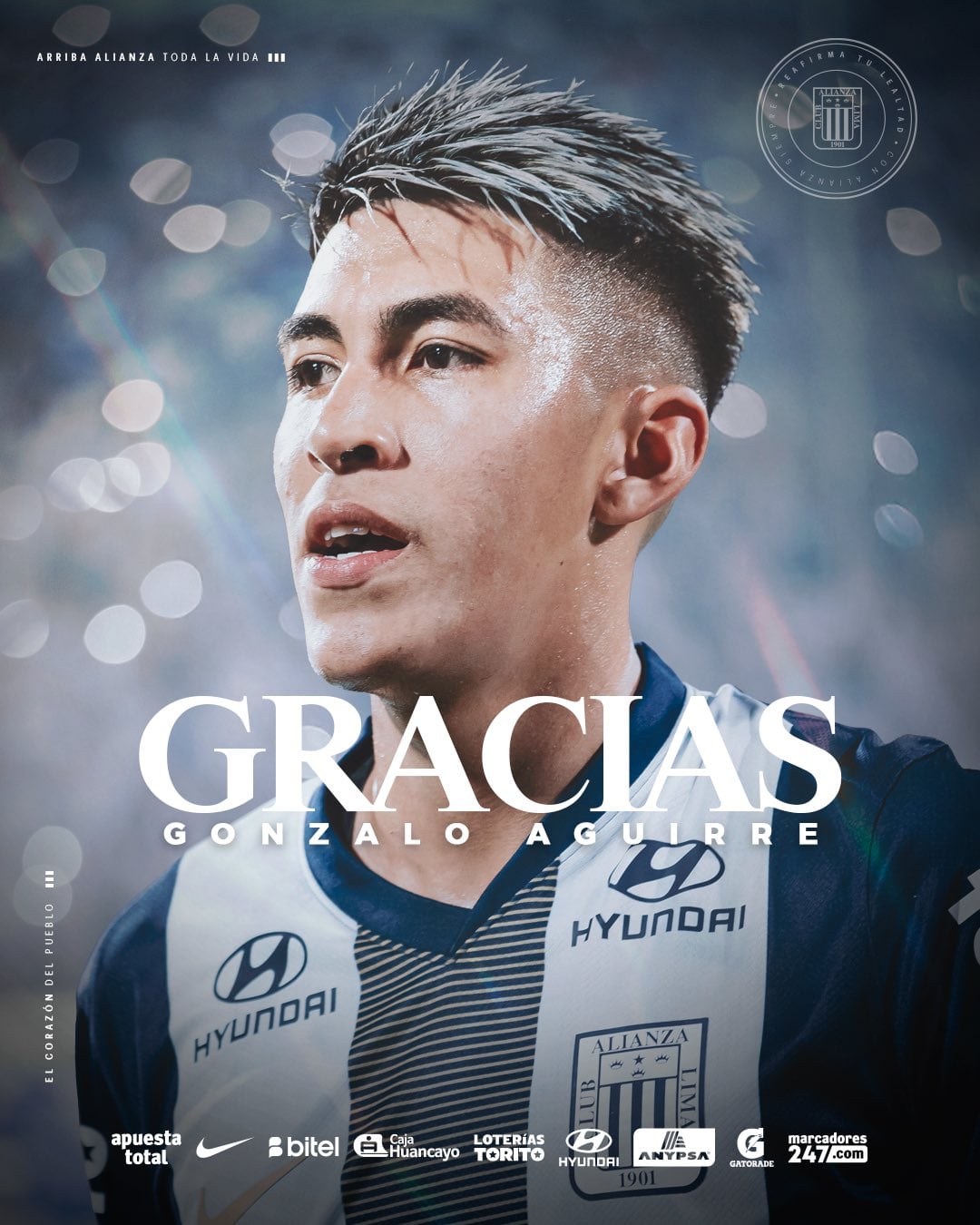 Alianza Lima y el mensaje de despedida a Gonzalo Aguirre. (Imagen: Alianza Lima)