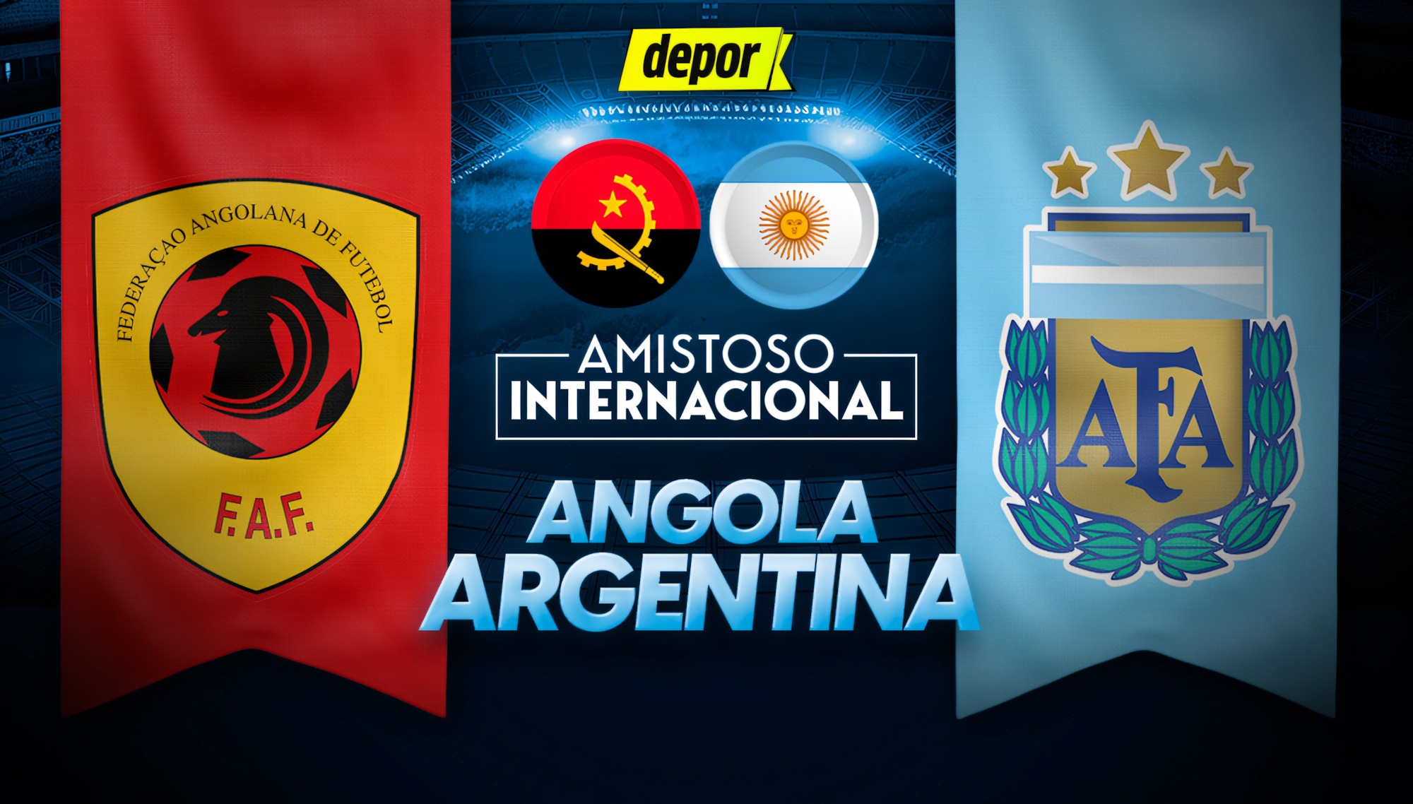 Argentina vs Angola por amistoso FIFA | Diseño: Christian Marlow