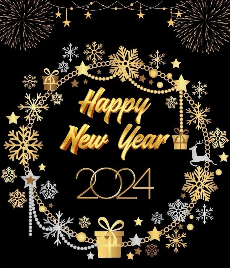 Imágenes de Año Nuevo 2024 para dedicar, saludar y compartir (Foto: Pinterest)