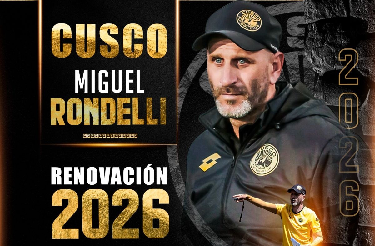 Miguel Rondelli amplió contrato con Cusco FC hasta finales de 2026. (Foto: Miguel Rondelli en X)